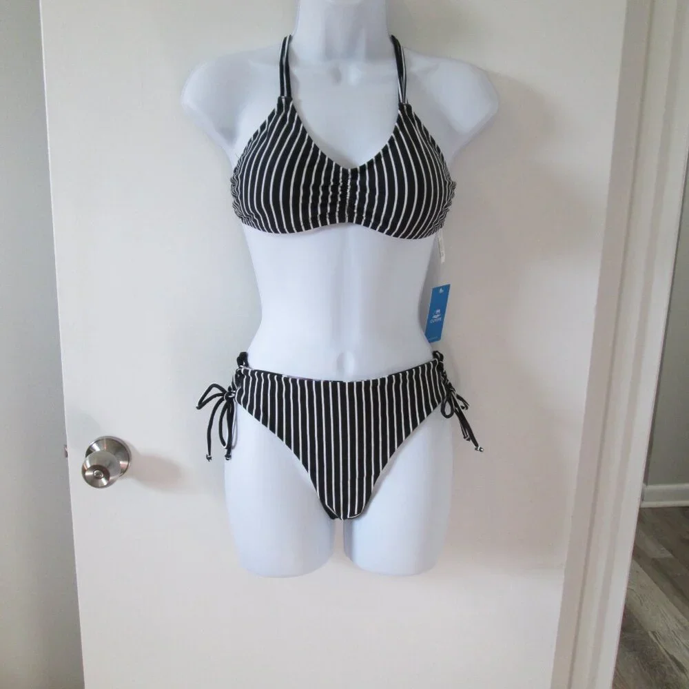 CUPSHE Bikini Set Back Braided Straps with Reversible Bottom Sz S NWT - Picture 6 of 12